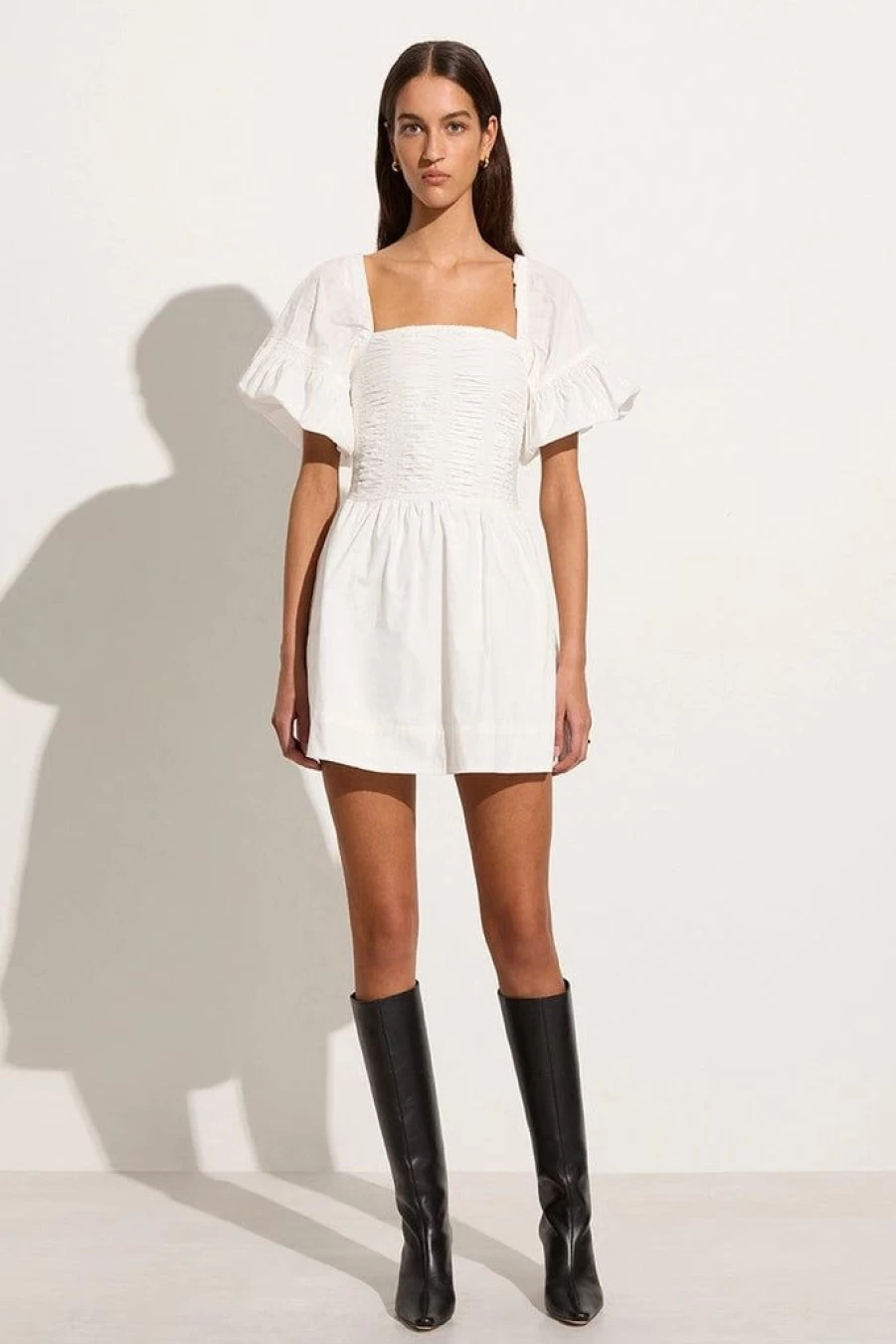 Faithfull The Brand Belladonna White Mini Dress - Women's Boho Chic Summer Dress