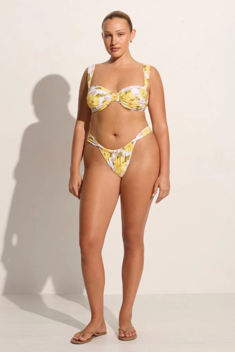 Faithfull The Brand Sol Bikini Top - Isadora Floral Print Women's Swimwear