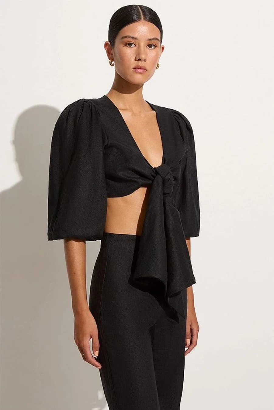 Faithfull The Brand Ce Soir Black Top - Women's Final Sale Blouse