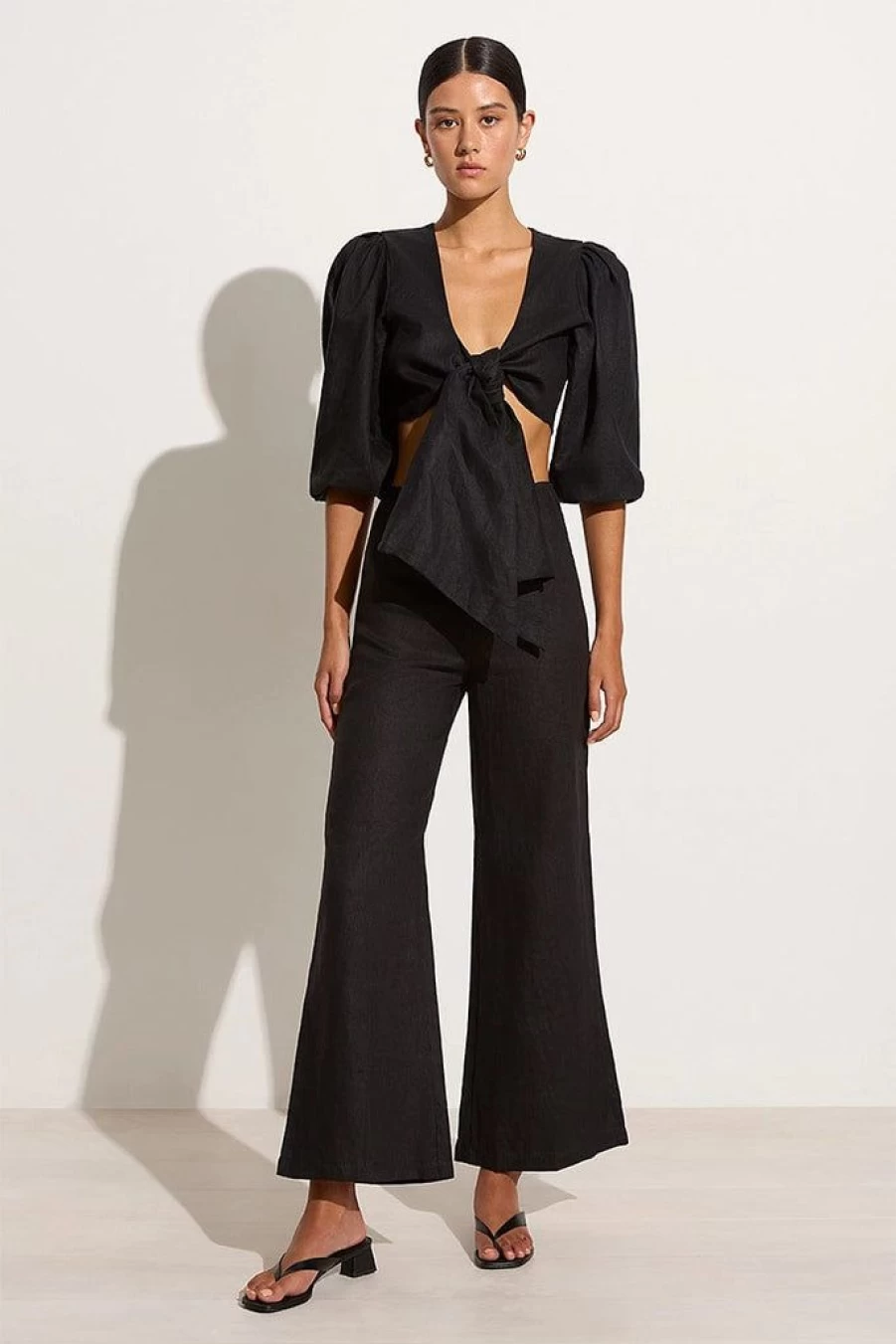 Faithfull The Brand Ce Soir Black Top - Women's Final Sale Blouse