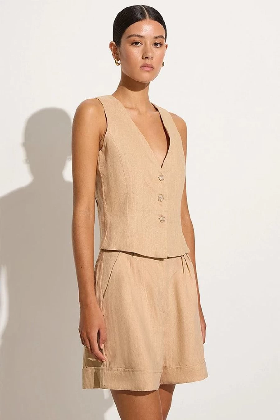Faithfull The Brand Salome Top in Wheat - Limited Time Final Sale