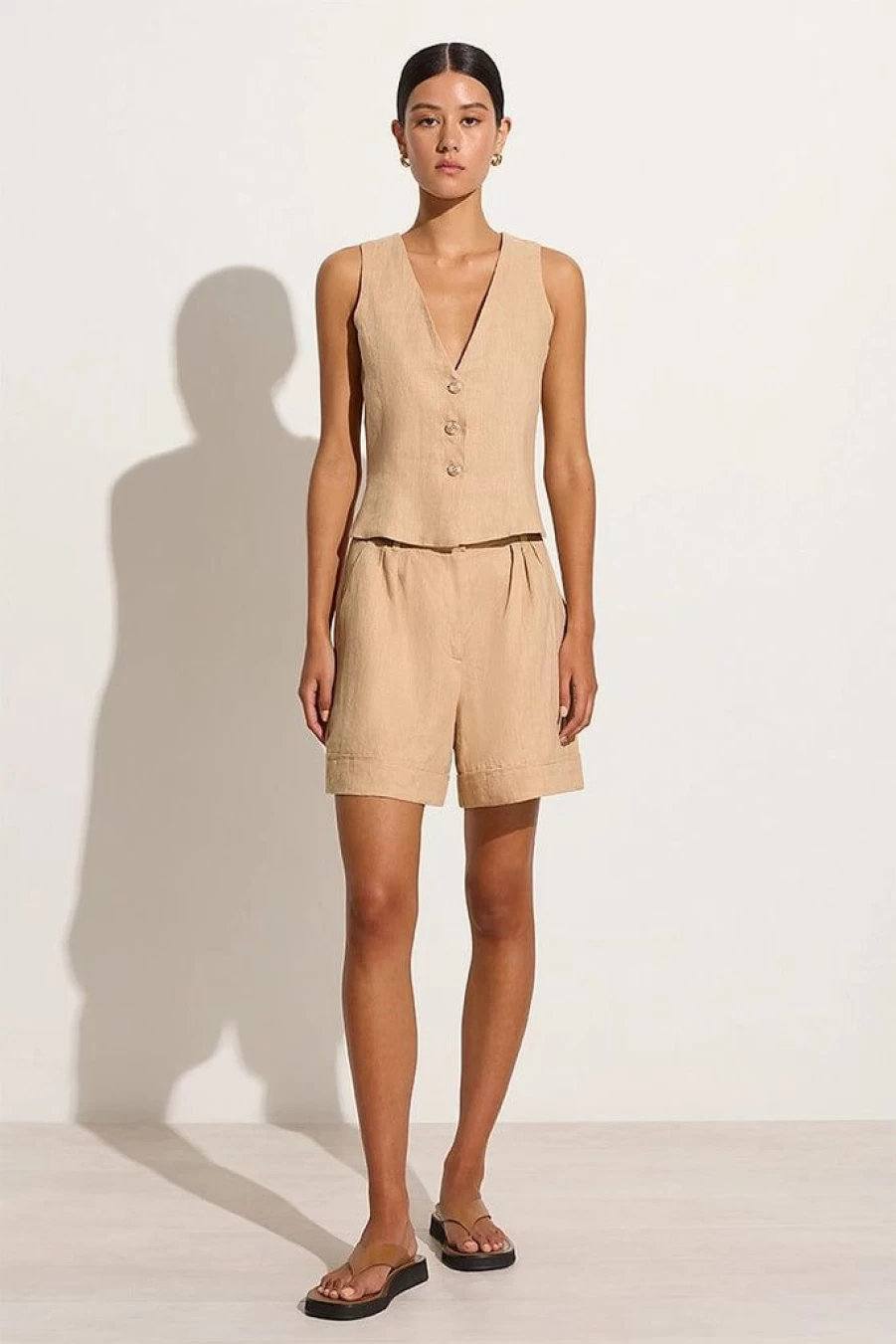 Faithfull The Brand Salome Top in Wheat - Limited Time Final Sale
