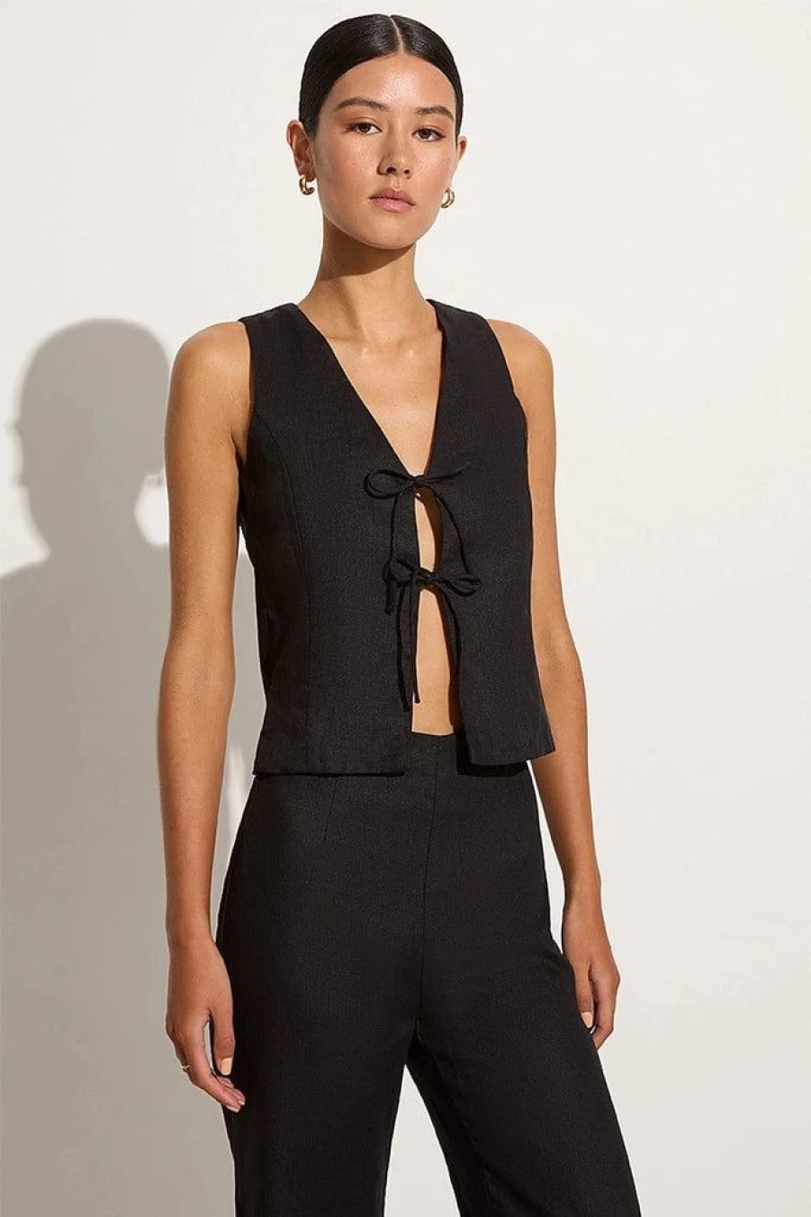 Faithfull The Brand Elfie Top - Black Women's Blouse