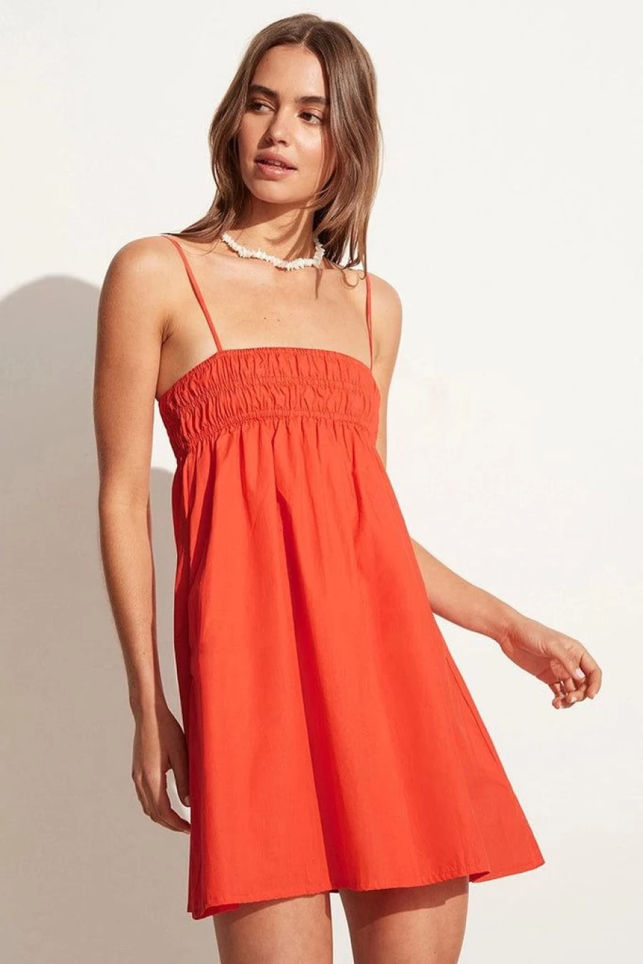 Faithfull The Brand Mini Dress in Morange - Final Sale & Exclusive Offer