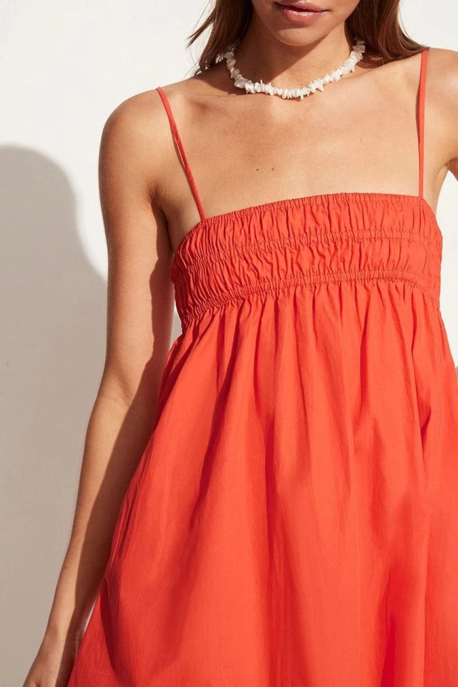 Faithfull The Brand Mini Dress in Morange - Final Sale & Exclusive Offer