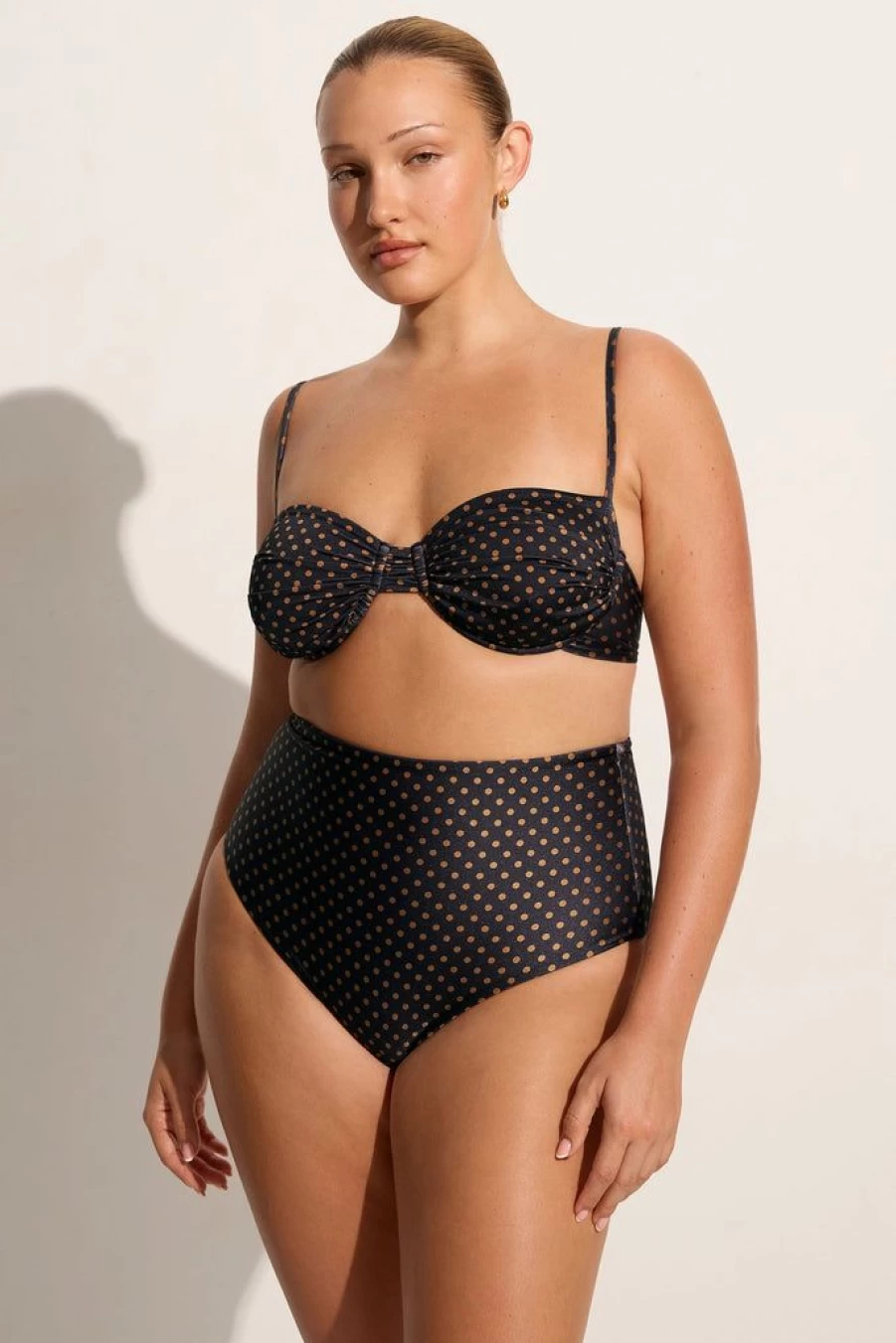 Faithfull The Brand Stefania Polka Dot Bikini Top - Women's Swimwear