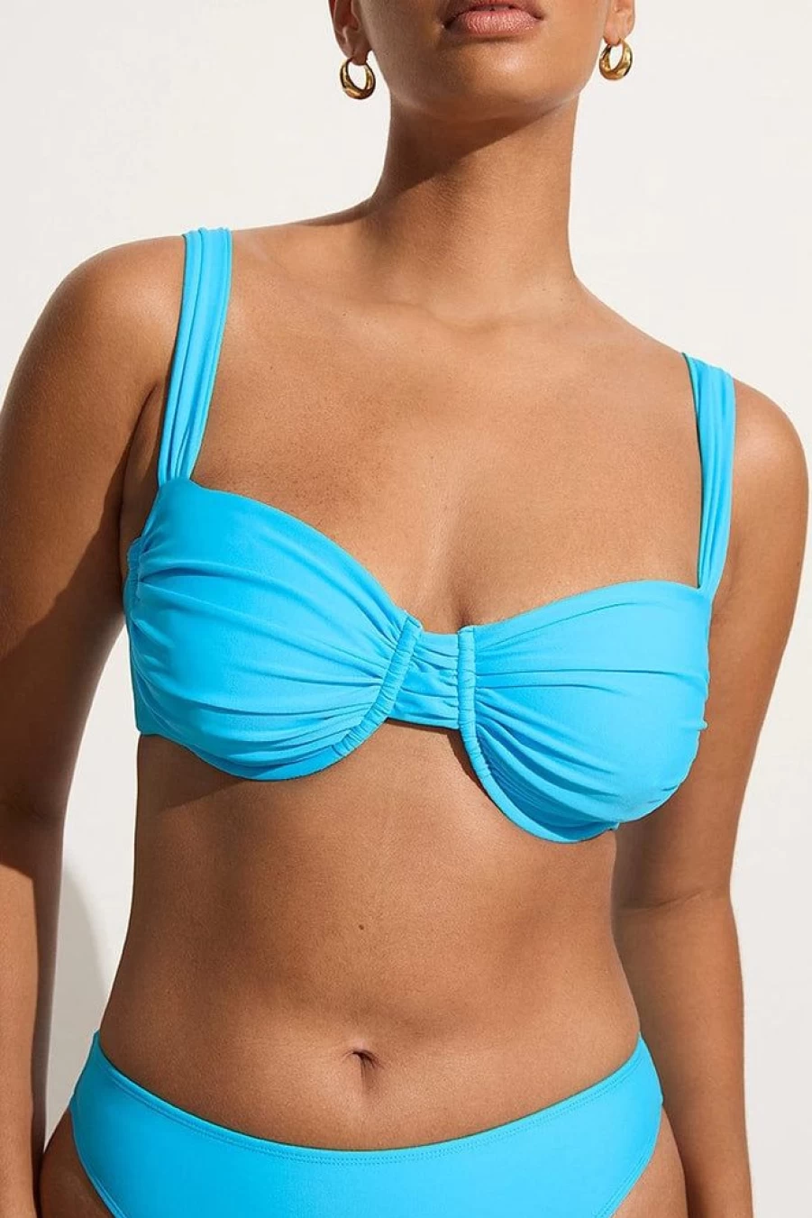 Faithfull The Brand Sol Bikini Top Splash - Women's Swimwear Final Sale