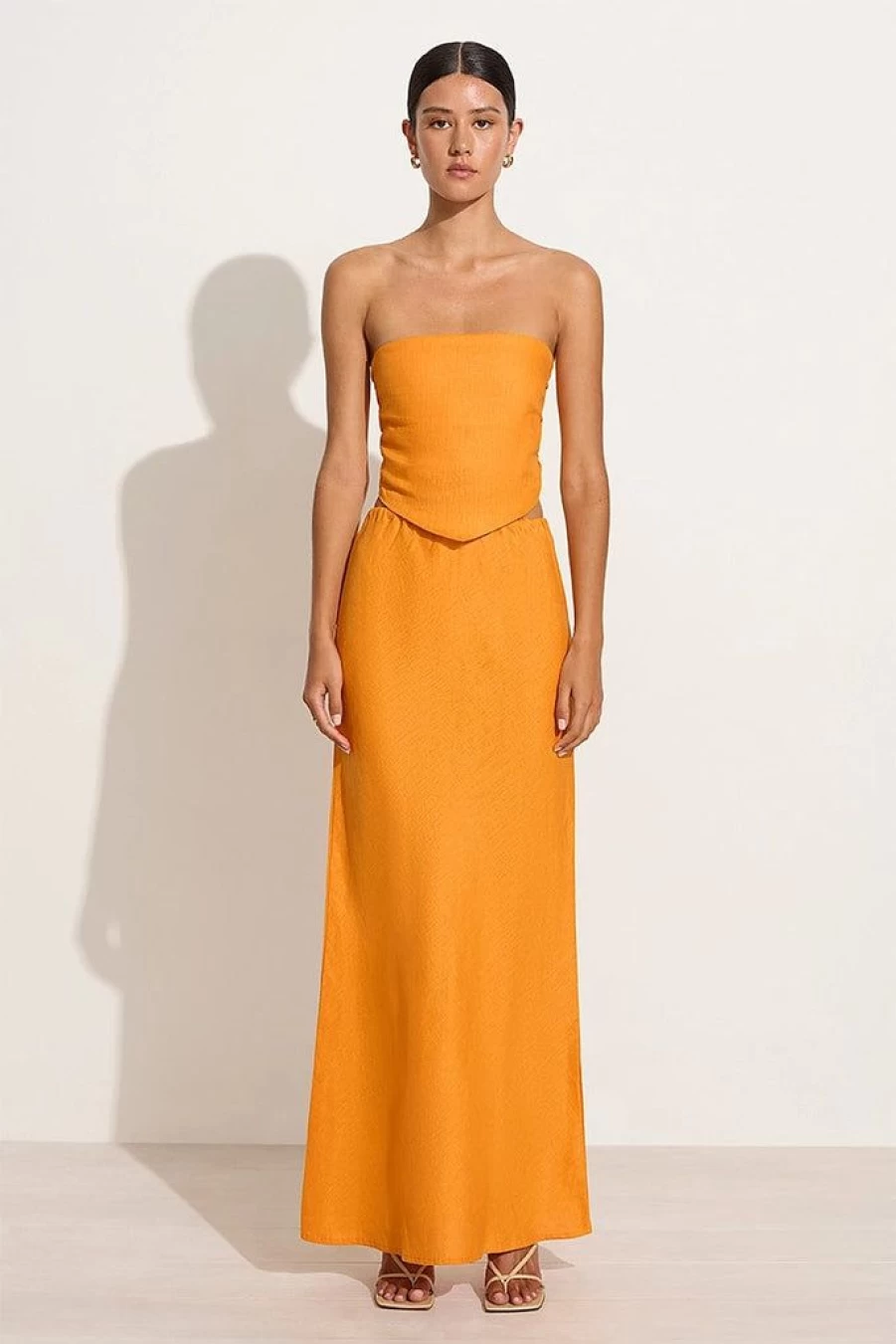 Faithfull The Brand Cataline Skirt in Tuscan Sun - Floral Printed Midi Skirt Final Sale