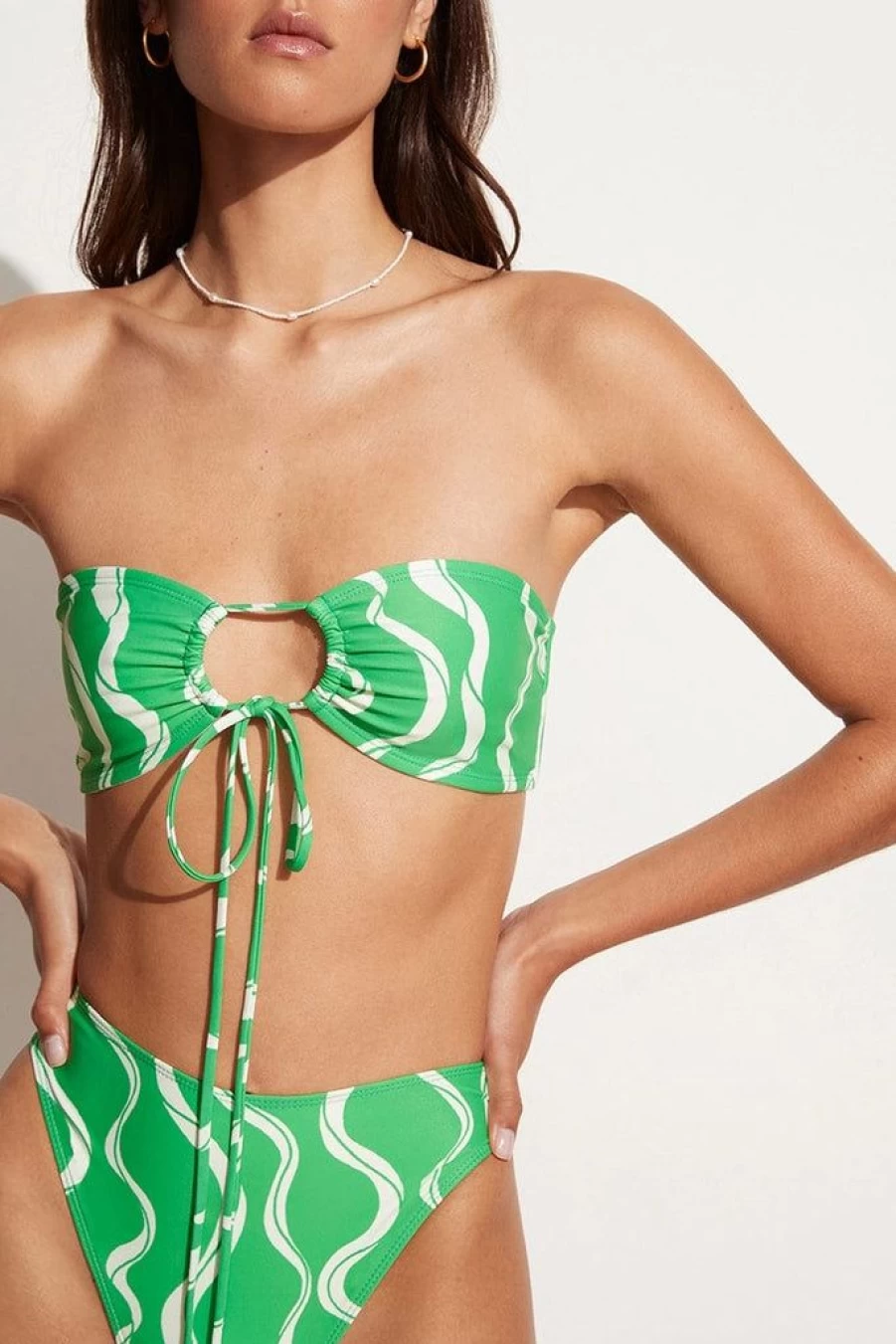 Faithfull The Brand Arriba Bikini Top - Bora Bora Print Women's Swimwear Final Sale