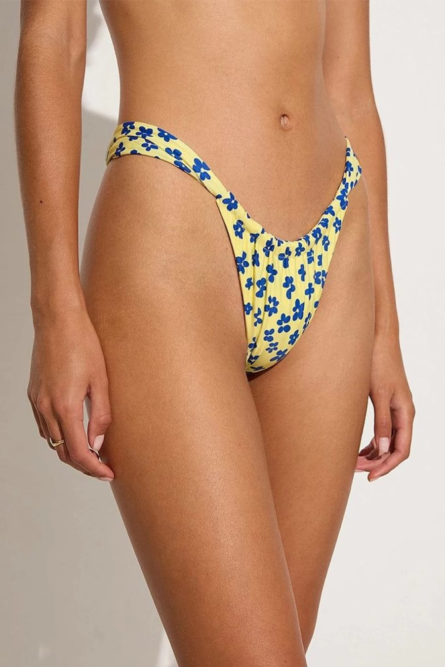 Faithfull The Brand Gita Floral Blue Bikini Bottoms - Women's Swimwear Final Sale