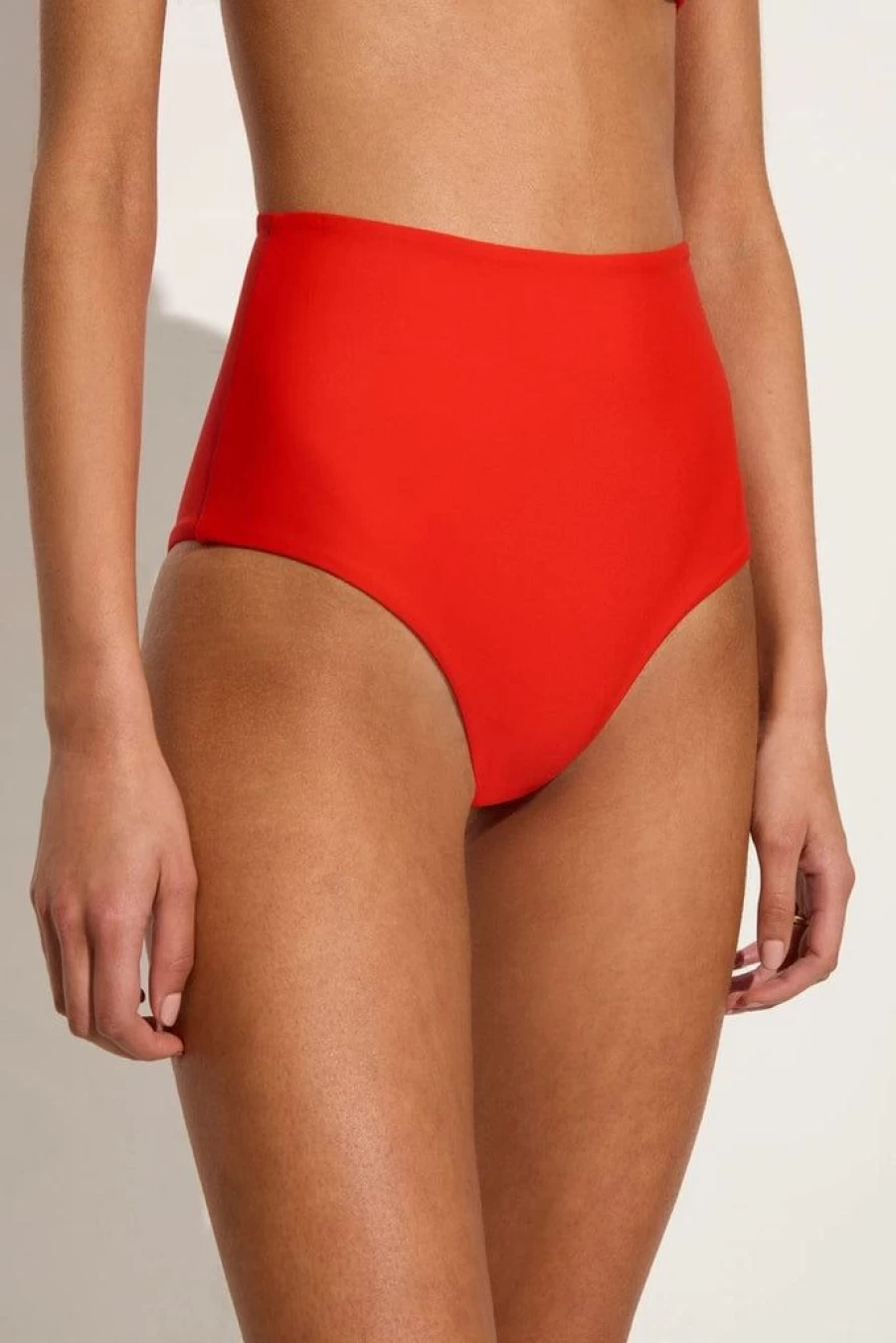 Faithfull The Brand Reyes Salsa Bikini Bottoms - Women's Swimwear High Waisted Beach Bottom