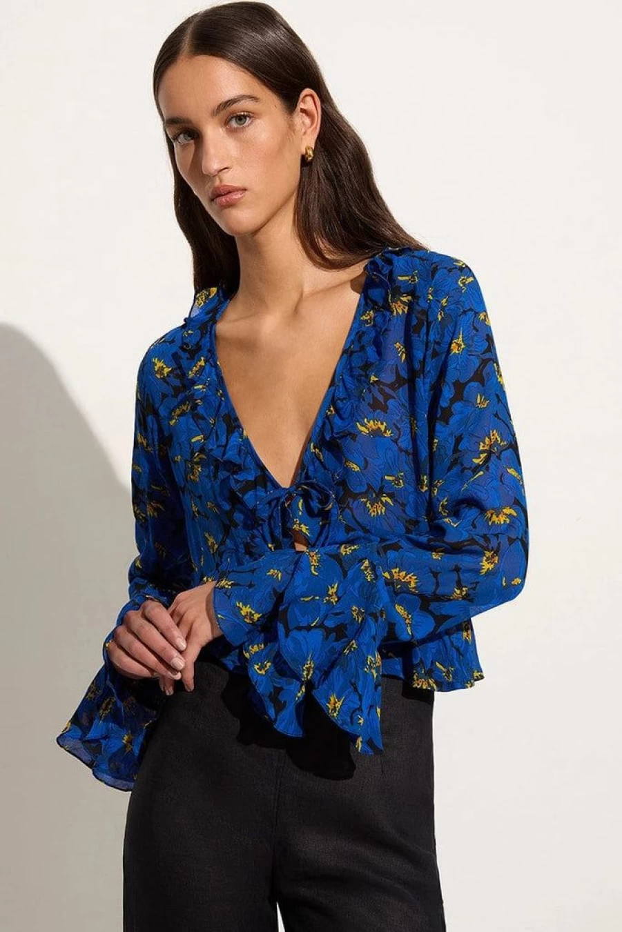 Faithfull The Brand Floral Blue El Limon Dress - Montenegro Top
