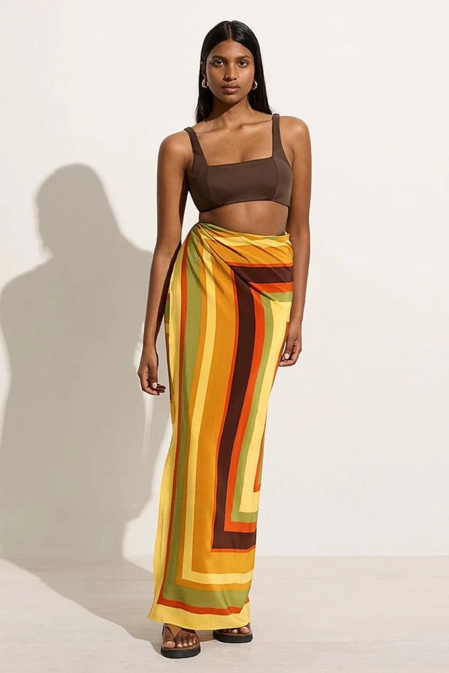Faithfull The Brand Fatima Pareo - Cisco Stripe Sun Cover-Up Beach Sarong