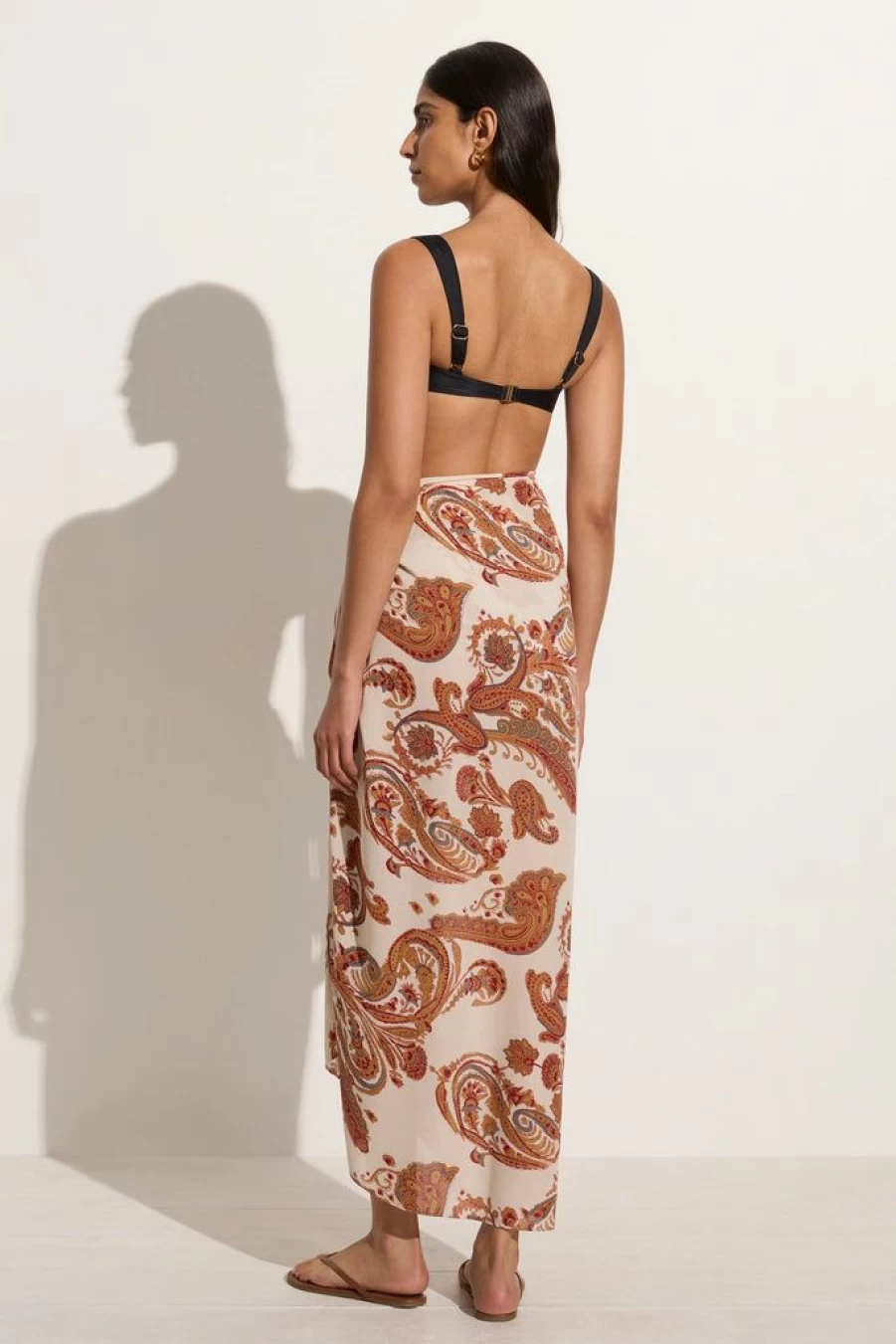 Faithfull The Brand Vicenza Alessia Paisley Printed Beach Pareo Sarong Wrap