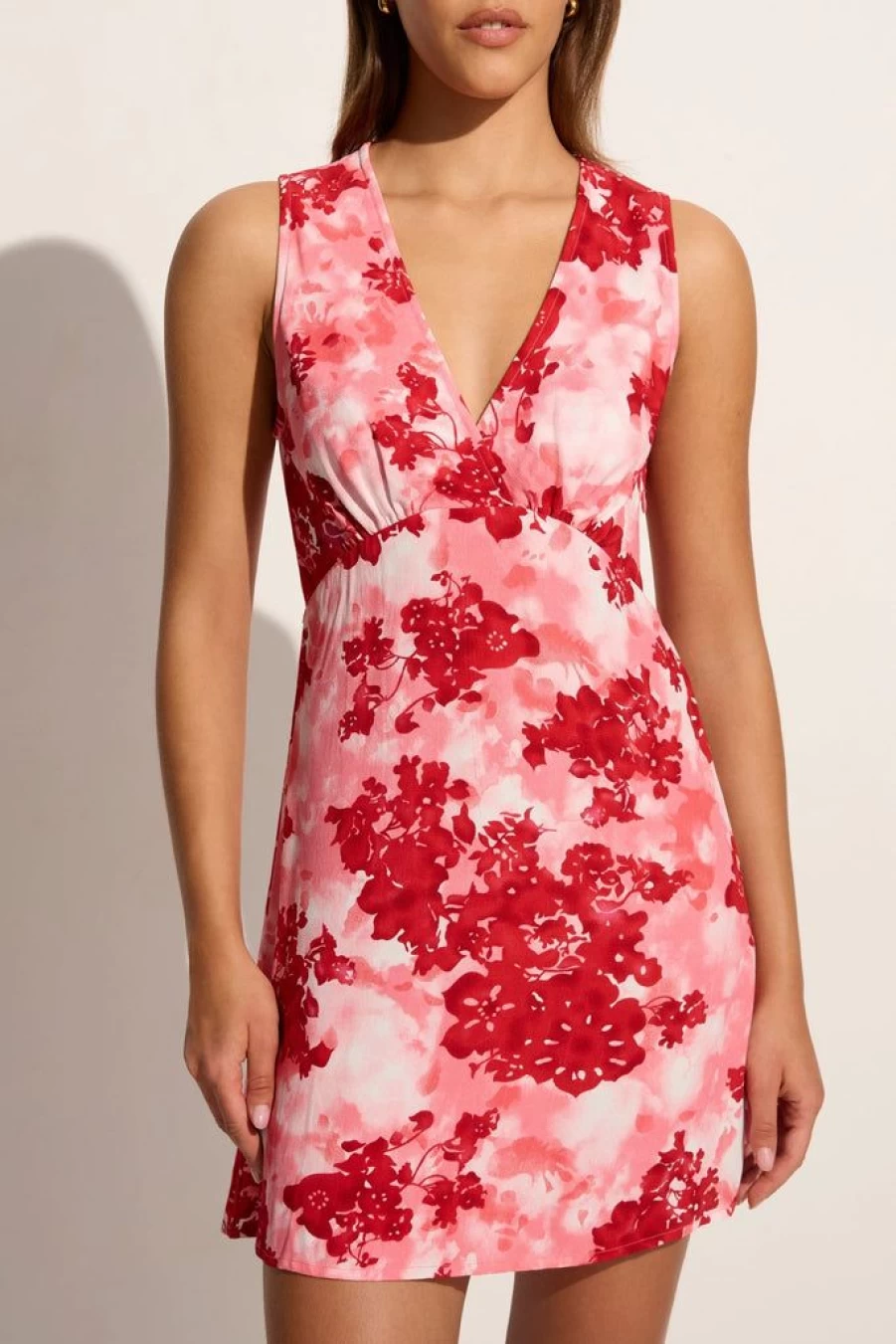 Faithfull The Brand Nadja Mini Dress - Floral Rosella Print Summer Dress