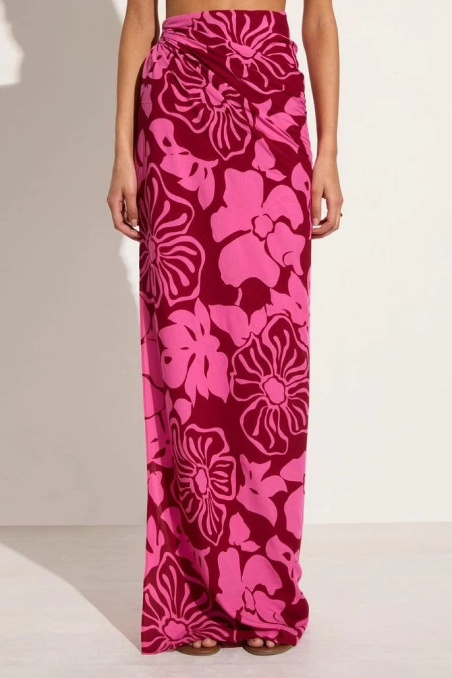Faithfull The Brand Flavia Pareo - Mica Floral Pink Beach Cover-Up