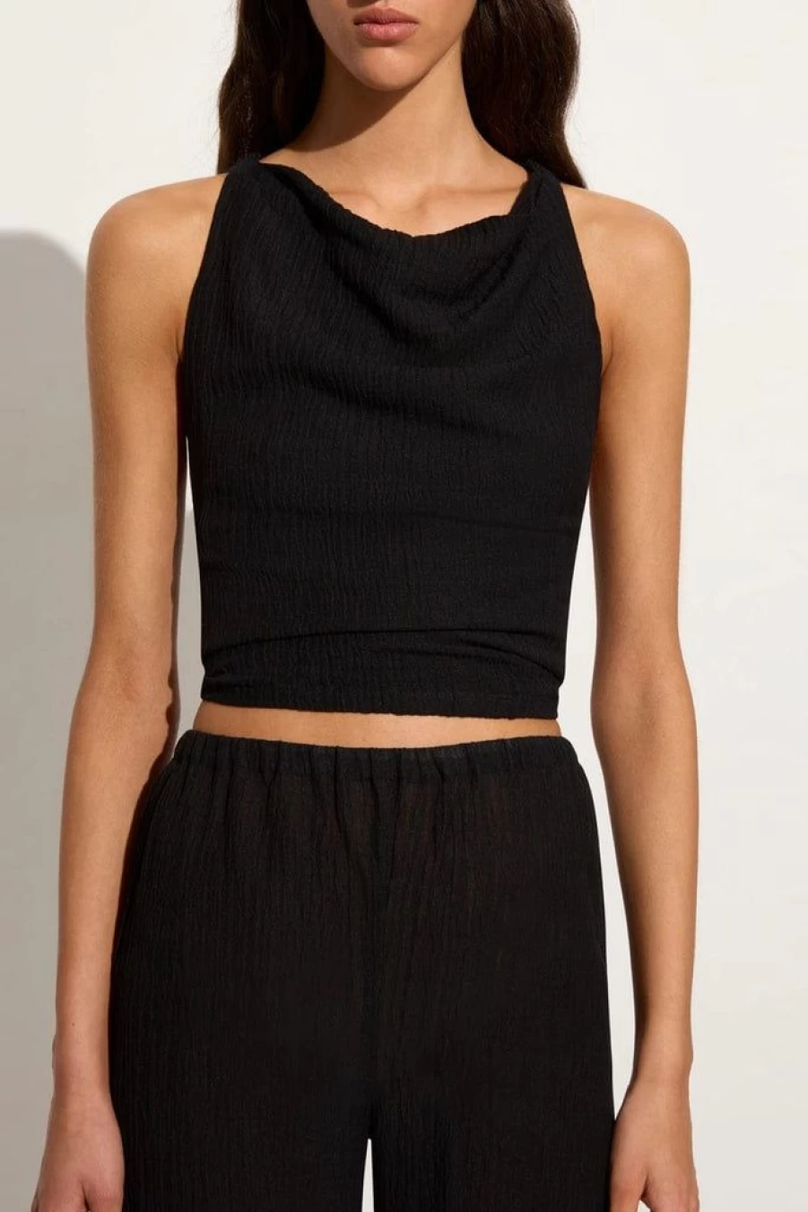 Faithfull The Brand Dione Top - Black Women's Boutique Blouse
