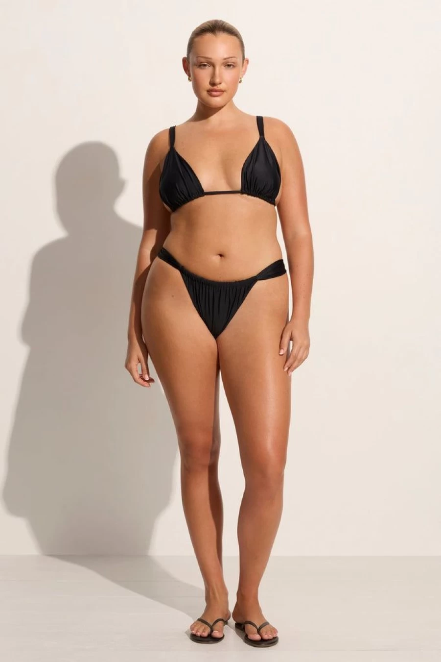 Faithfull The Brand Andez Black Bikini Bottoms - Women's Swimwear High Waisted