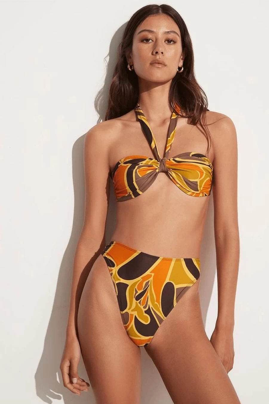 Faithfull The Brand Dylla Bikini Bottoms - San Giovanni Print - High Waisted Swimwear - Final Sale