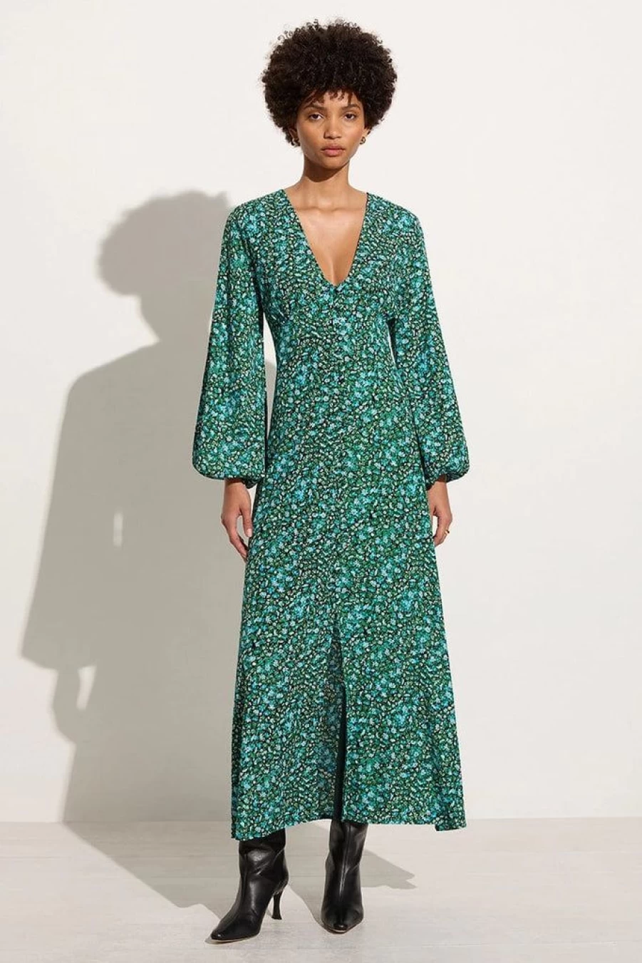 Faithfull The Brand Venados Floral Midi Dress - Marilla Print Women's Summer Dress