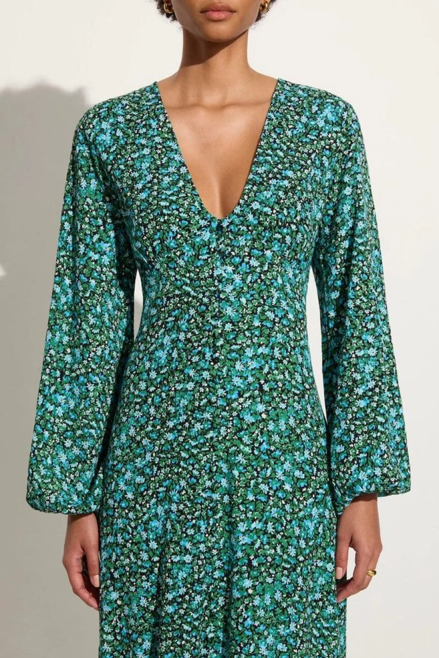 Faithfull The Brand Venados Floral Midi Dress - Marilla Print Women's Summer Dress