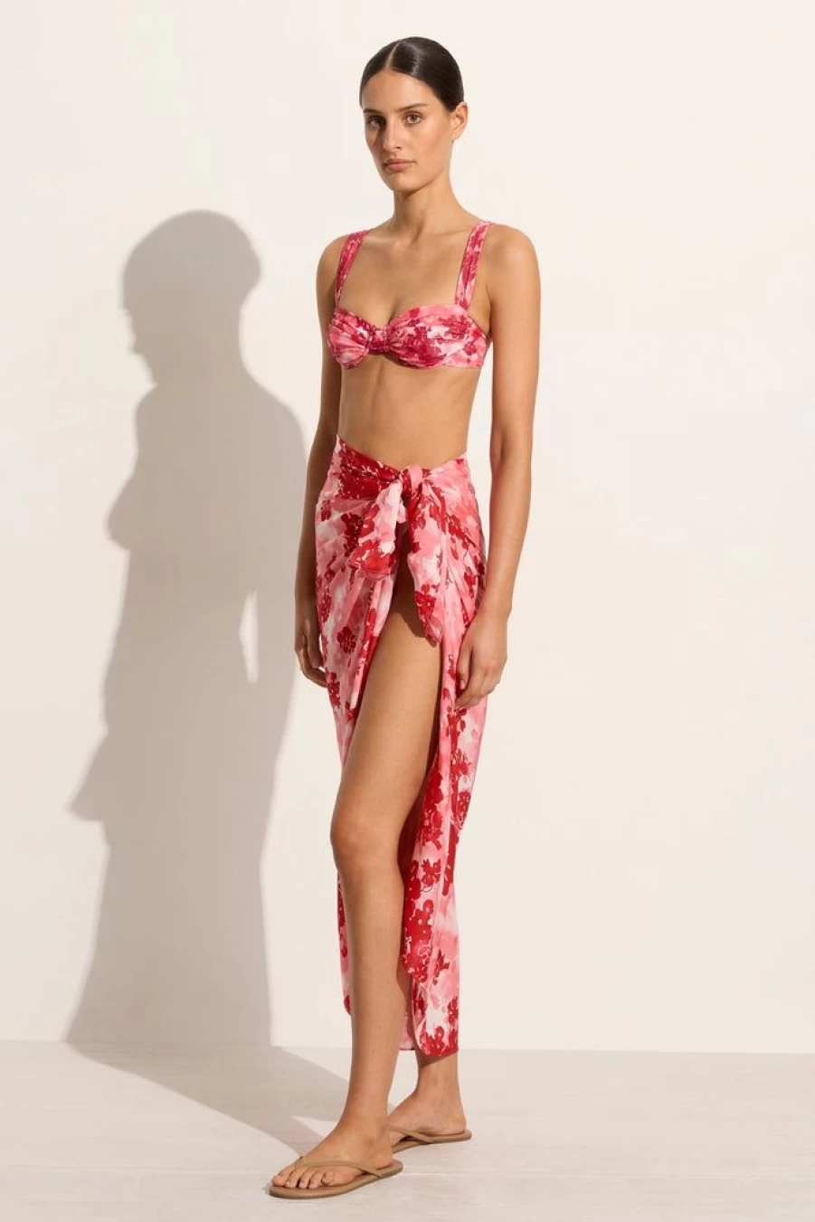 Faithfull The Brand Vicenza Floral Pareo - Rosella Print Beach Wrap