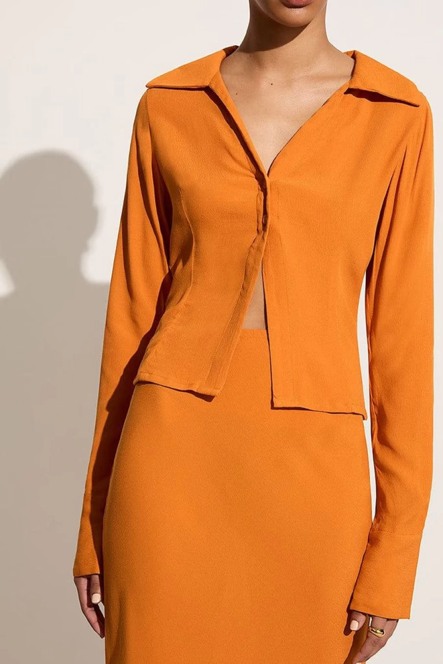 Faithfull The Brand Serrador Orange Shirt - Stylish Women's Top for Summer Fashion