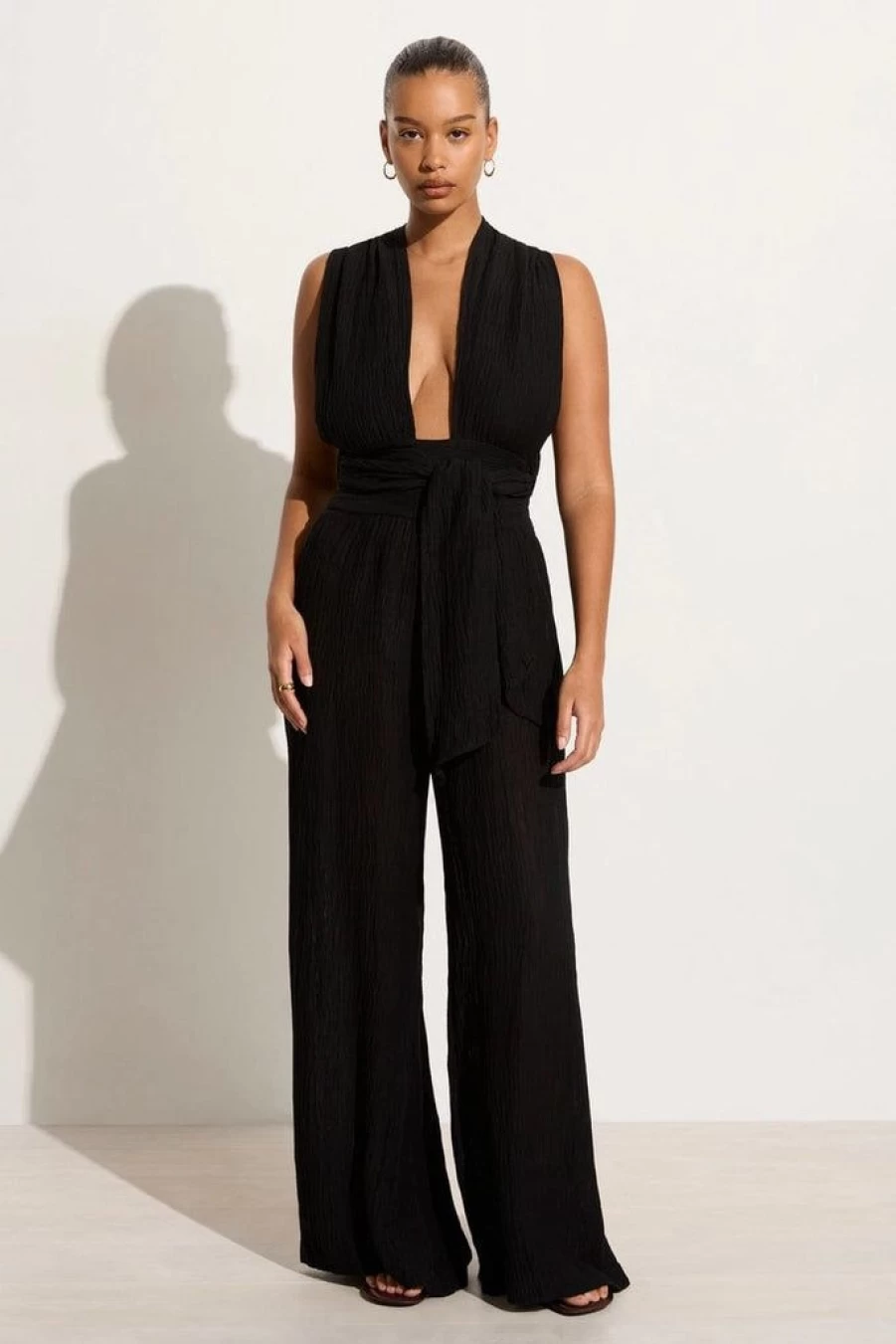 Faithfull The Brand Black Vacanza Jumpsuit - Exclusive Final Sale