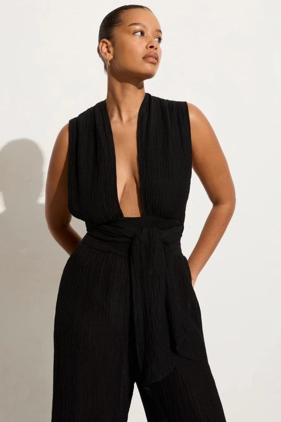 Faithfull The Brand Black Vacanza Jumpsuit - Exclusive Final Sale