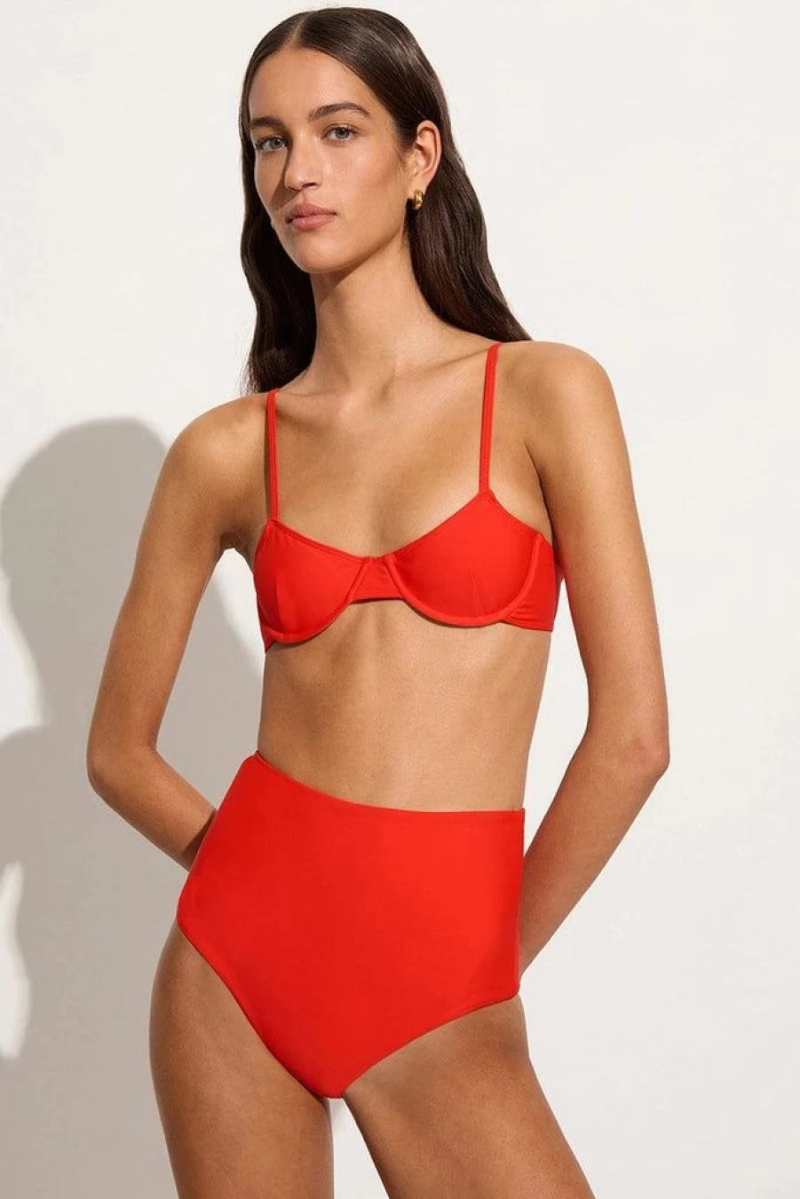 Faithfull The Brand Amira Salsa Bikini Top - Women's Swimwear