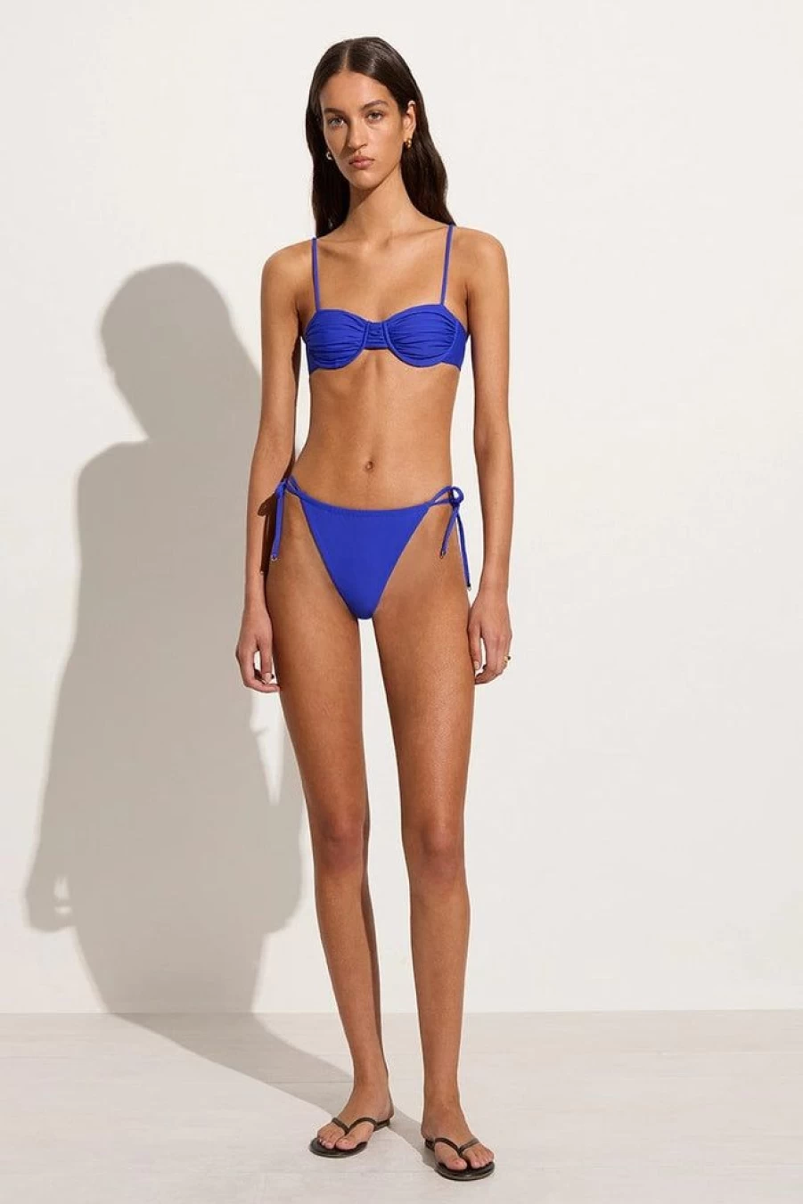 Faithfull The Brand Baja Bikini Top in Cobalt Blue - Women's Swimwear