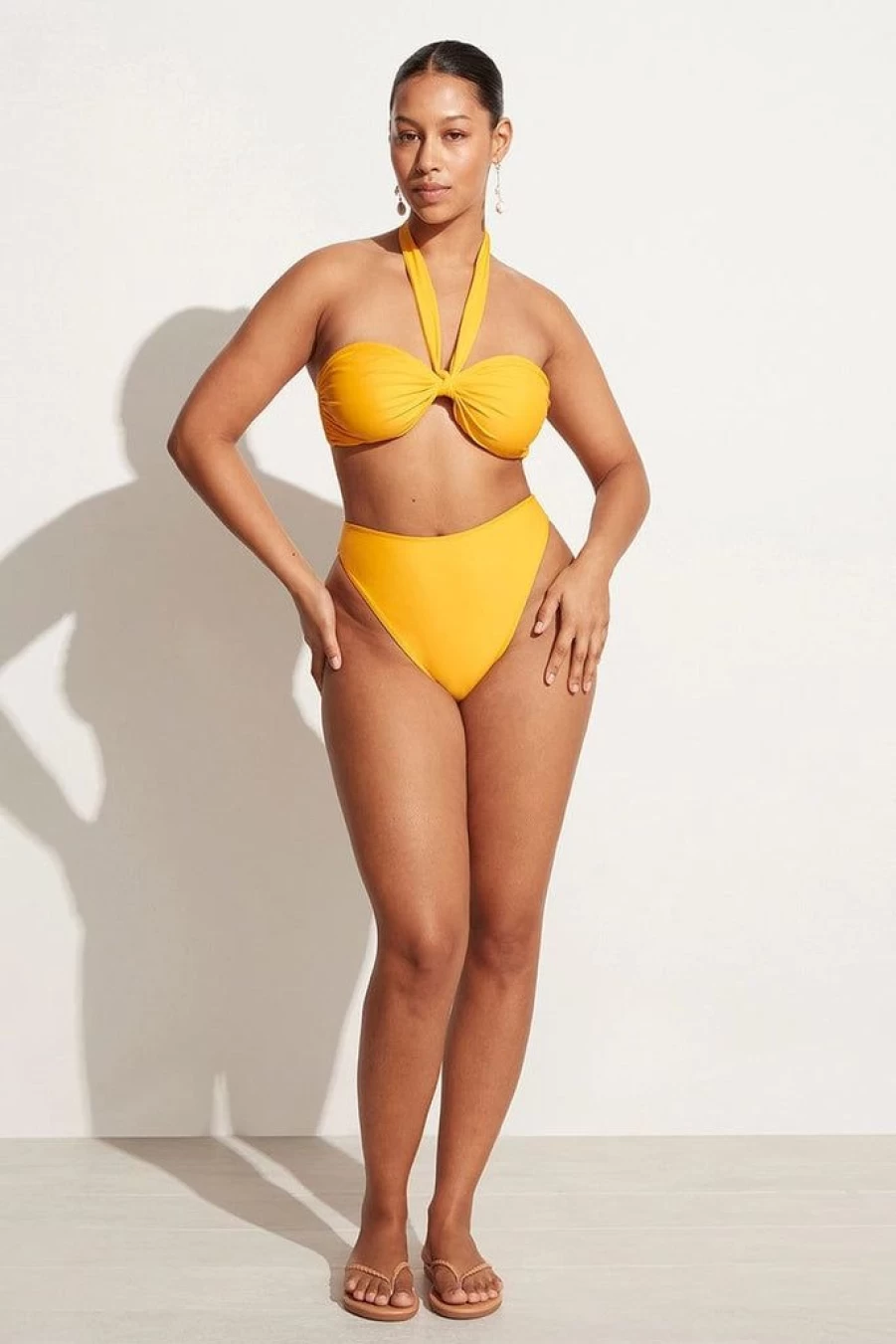 Faithfull The Brand Dylla High-Waisted Bikini Bottoms - Summer Swimwear Sale