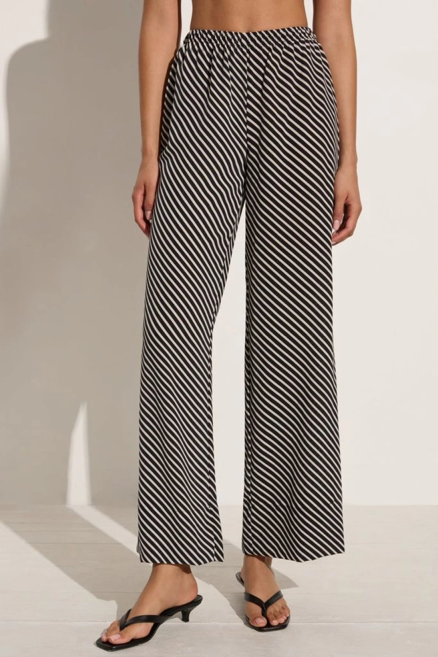 Faithfull The Brand Monforte Toscano Striped Black Pants for Women