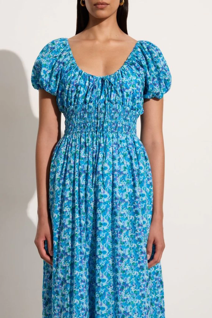 Faithfull The Brand Vineria Midi Dress - Floral Stellina Print Summer Maxi Dress Women's Boho Chic Fashion