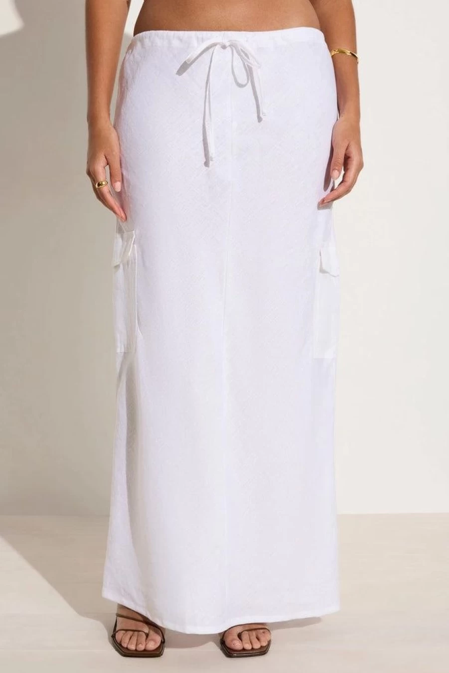 Faithfull The Brand Katala White Skirt - Women's Boho Style Summer Skirt Final Sale
