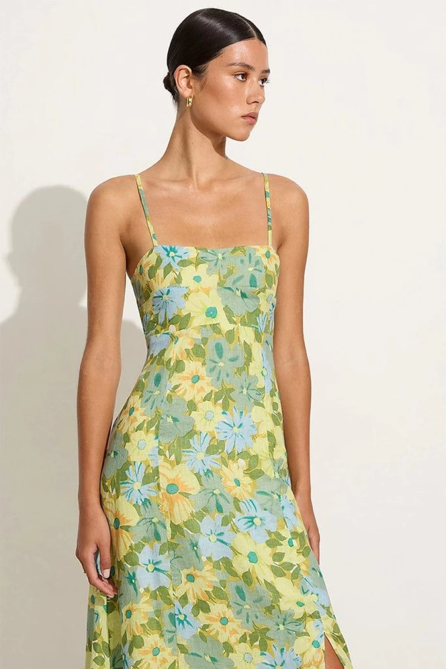 Faithfull The Brand Tagliatelle Midi Dress in Francis Floral Print - Final Sale