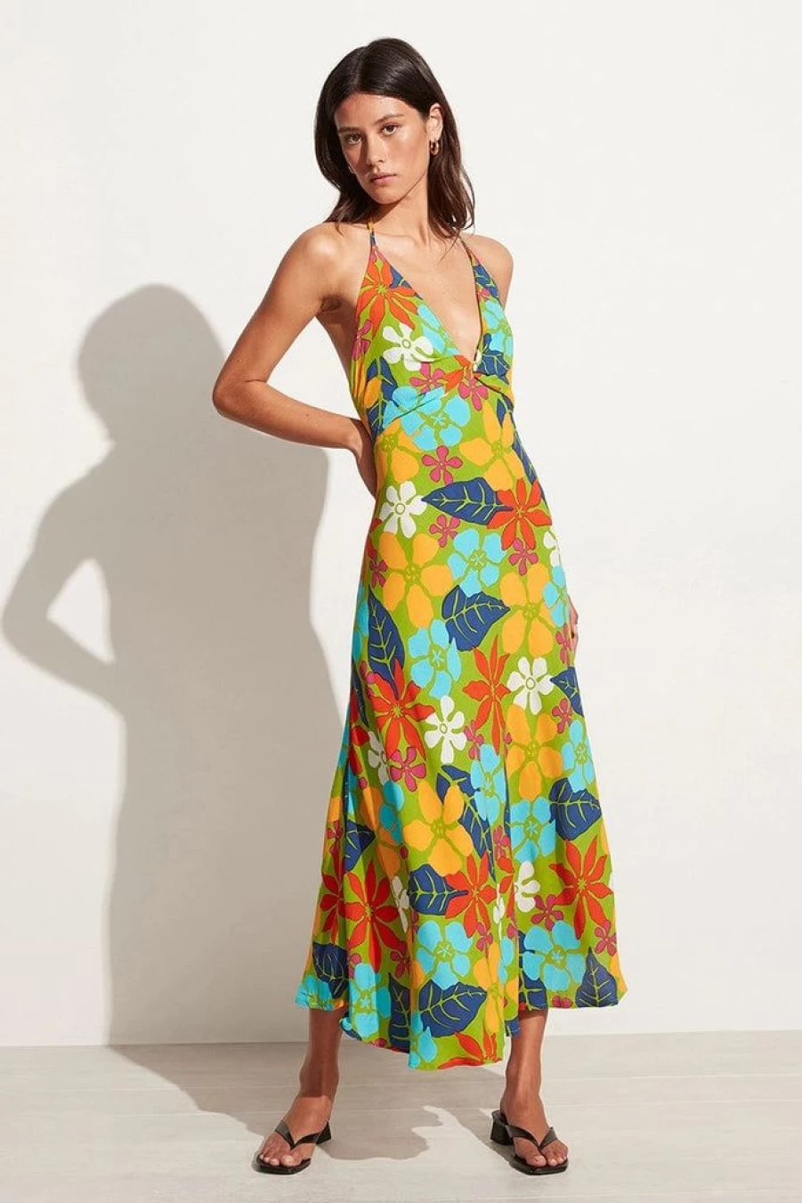 Faithfull The Brand Artemisia Floral Print Midi Dress - Costa Rei Boho Style