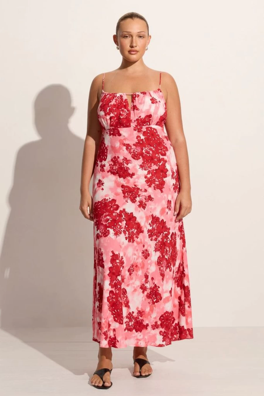 Faithfull The Brand San Paolo Floral Midi Dress - Rosella Print Women's Summer Dress