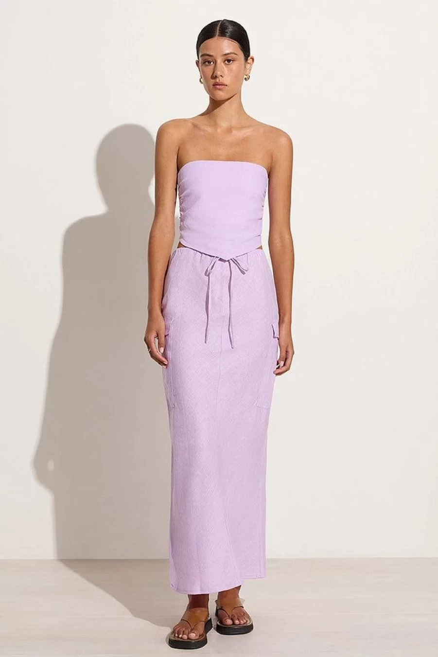 Faithfull The Brand Katala Lilac Skirt - Women's Floral Printed Midi Skirt Final Sale