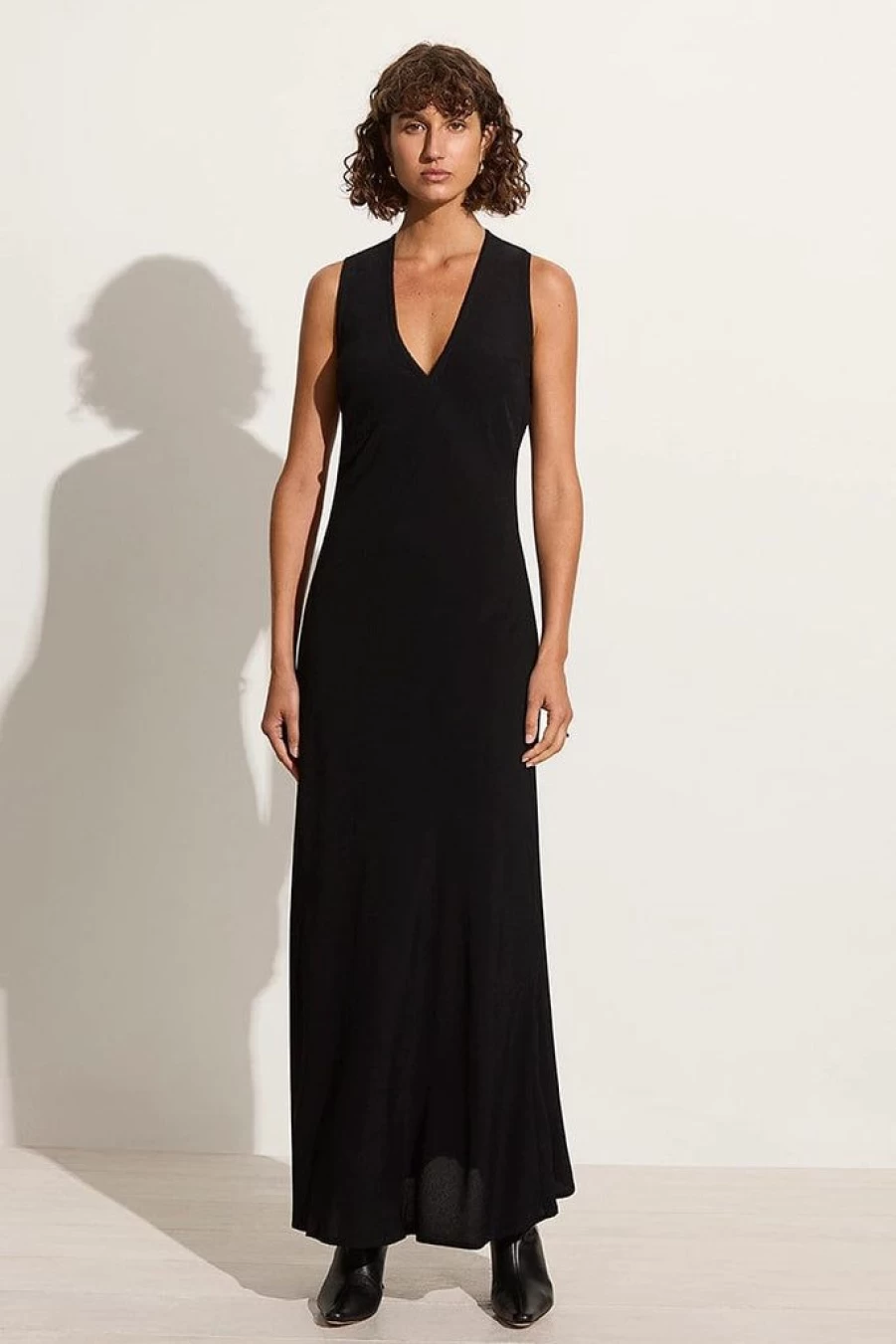 Faithfull The Brand Bernadette Black Dress - Elegant Women's Summer Dress