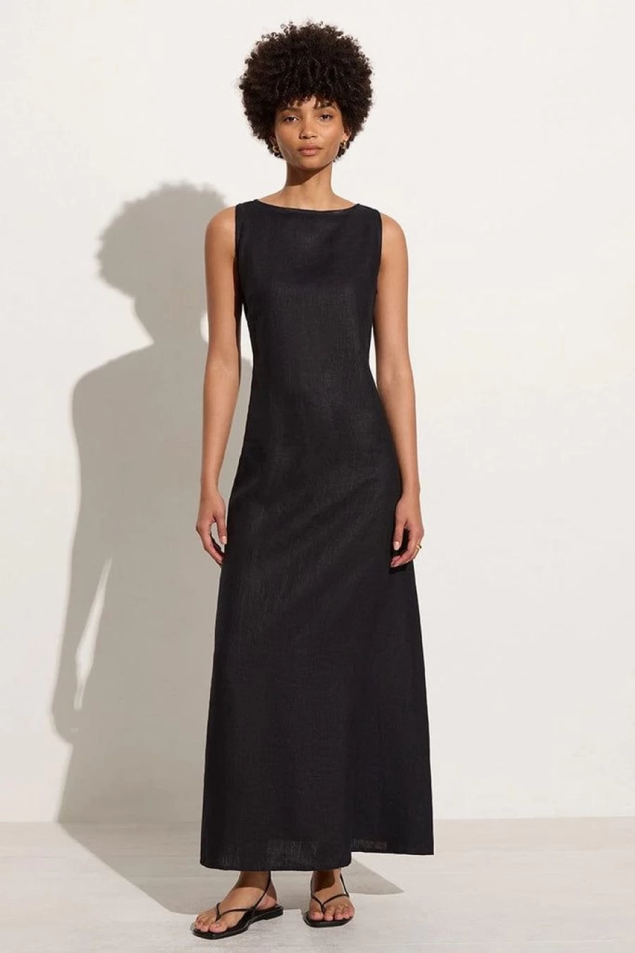 Faithfull The Brand Nahna Maxi Dress - Elegant Black Long Dress for Women