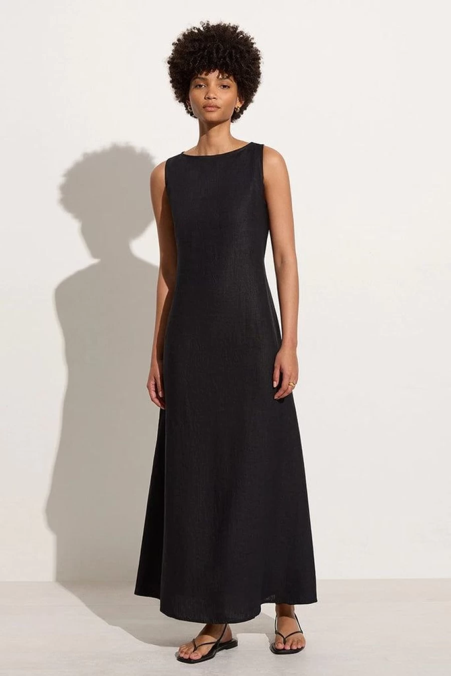 Faithfull The Brand Nahna Maxi Dress - Elegant Black Long Dress for Women