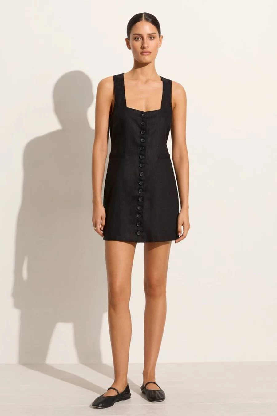 Faithfull The Brand Marinia Mini Dress - Black Women's Summer Fashion