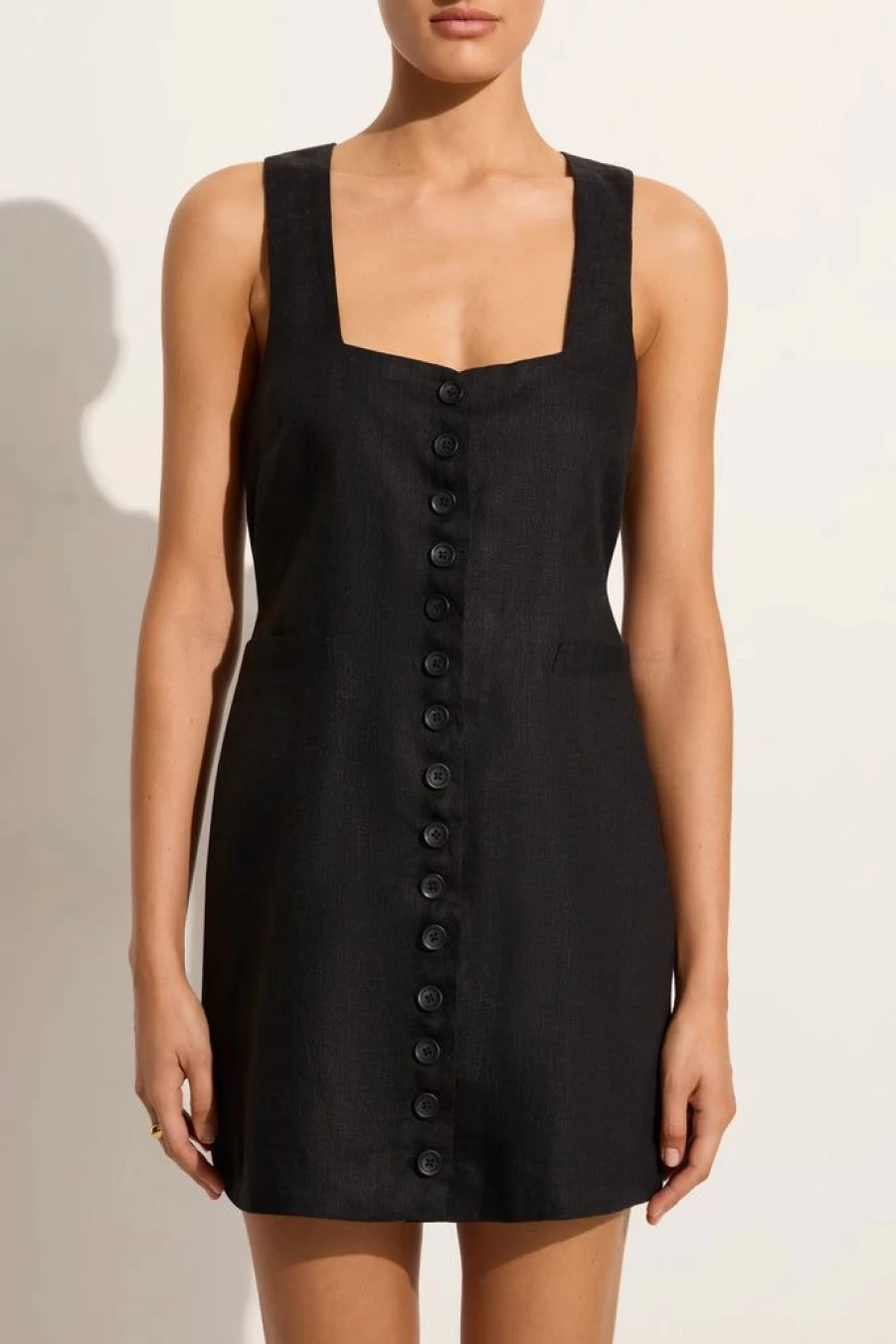 Faithfull The Brand Marinia Mini Dress - Black Women's Summer Fashion