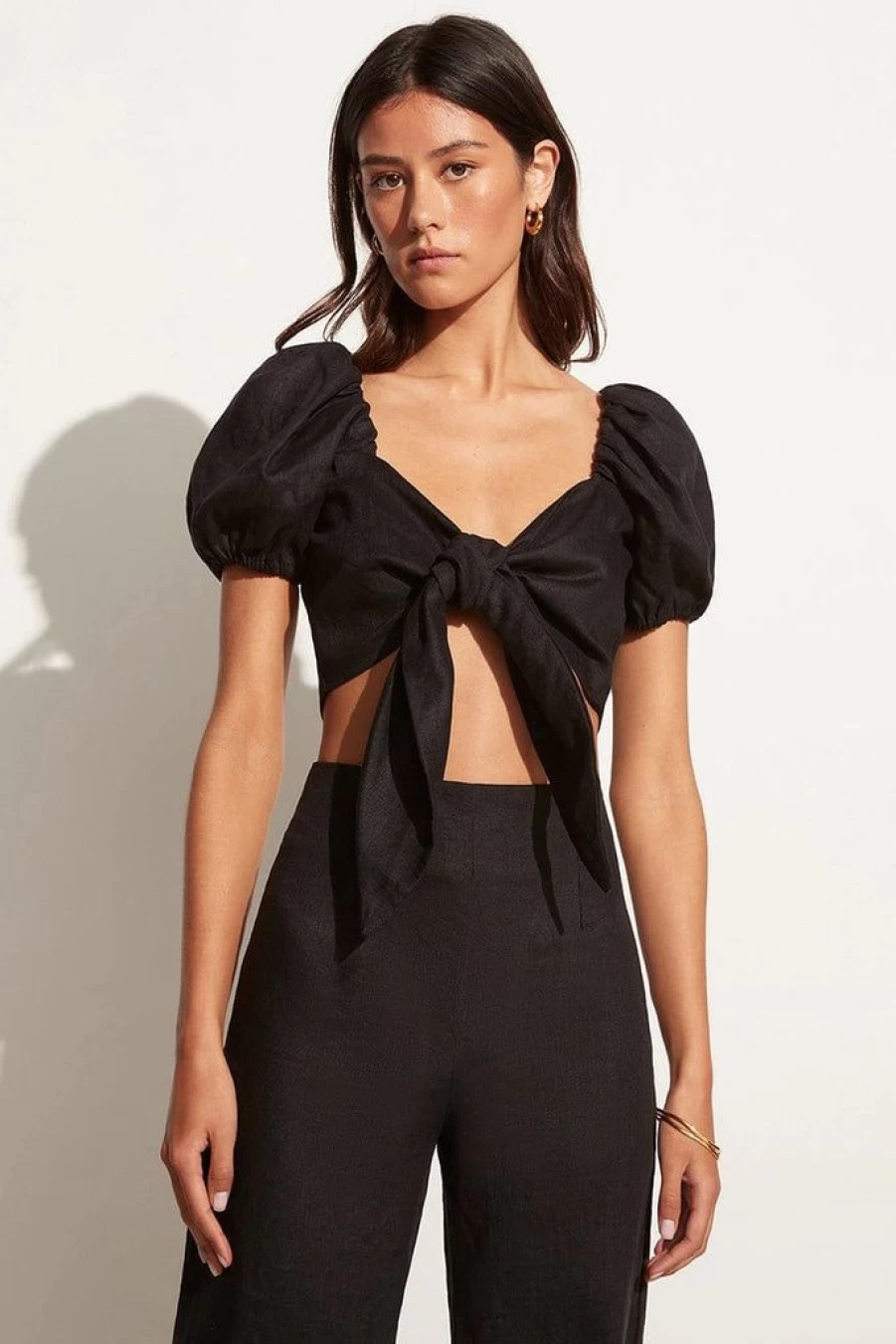 Faithfull The Brand Eva Top in Black - Exclusive Final Sale