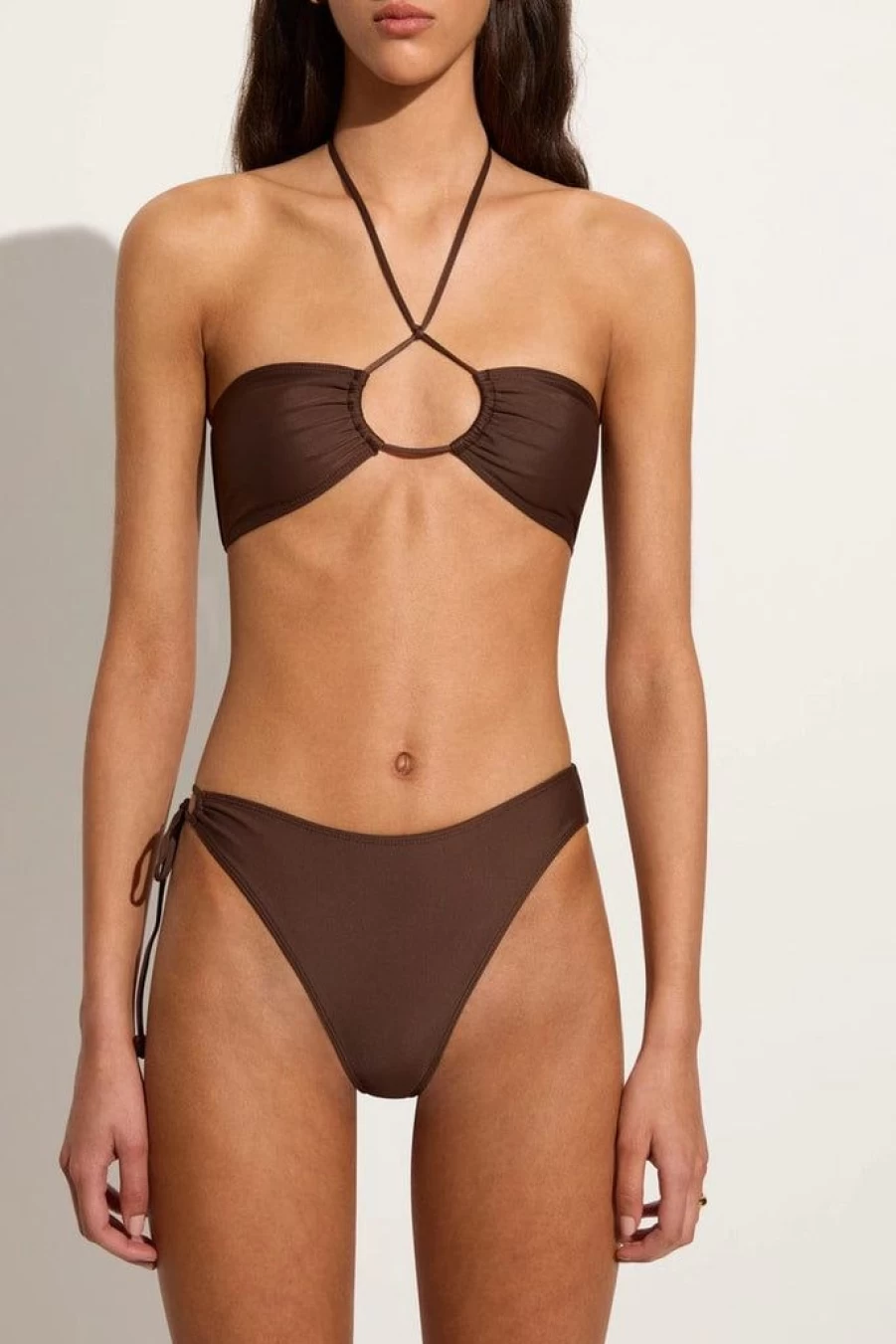 Faithfull The Brand Sierra Coffee Bikini Top - Women's Swimwear