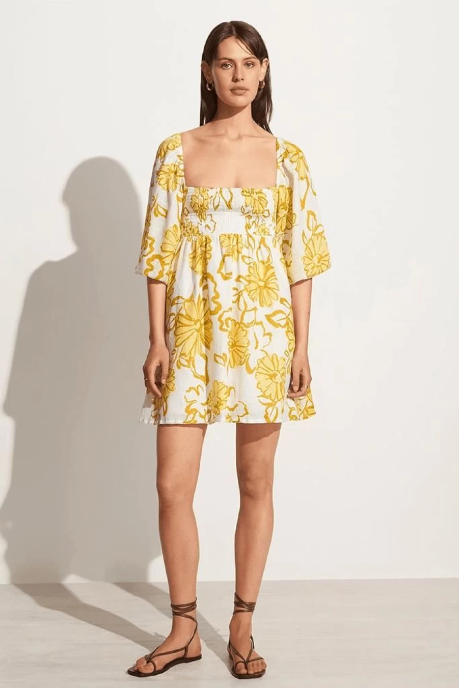 Faithfull The Brand Dallia Mini Dress - Floral Print Cagliari, Summer Women's Fashion, Final Sale