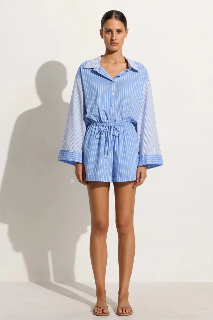 Faithfull The Brand Baratti Stripe Capaci Playsuit - Women's Striped Romper Jumpsuit