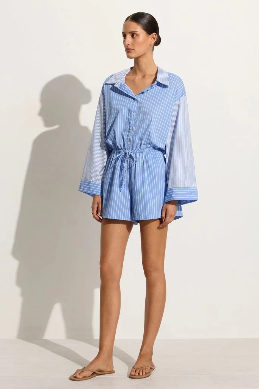 Faithfull The Brand Baratti Stripe Capaci Playsuit - Women's Striped Romper Jumpsuit