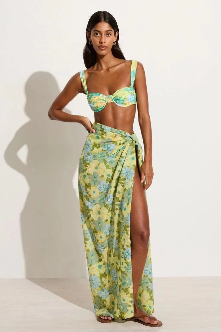 Faithfull The Brand Playa Scarf - Floral Print Francis Design - Exclusive Final Sale